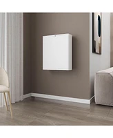Fm Furniture Aguila Wall-Mounted Drop-Leaf Table, White