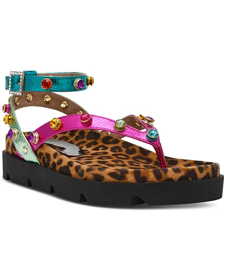 Betsey Johnson Women's Conley Gemstone Platform Footbed Sandals