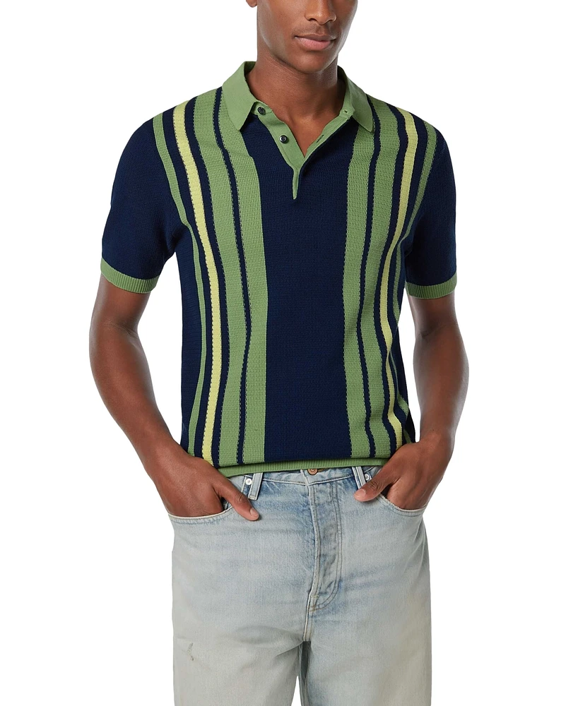 Scotch & Soda Men's Knitted Stripe Polo Shirt