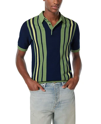 Scotch & Soda Men's Knitted Stripe Polo Shirt