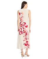 Maggy London Women's Floral-Print Sleeveless Dress