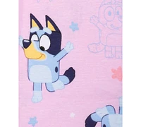 Bluey Toddler Girls Cotton Short-Sleeve Pajama Tops, Shorts & Pants, 4 Piece Set