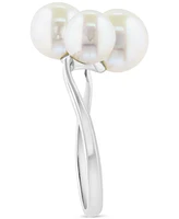 Effy Cultured Freshwater Pearl (6, 7, 8mm) Trio Ring in Sterling Silver