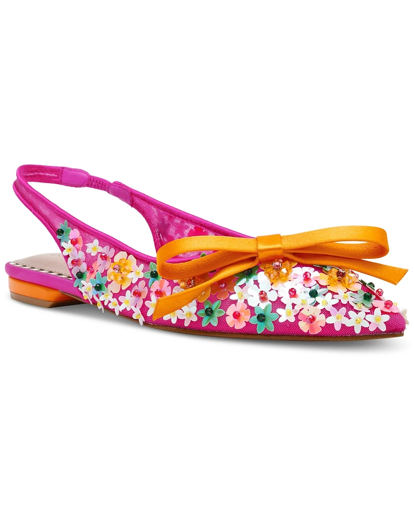 Betsey Johnson Women's Laylah Floral Slingback Flats