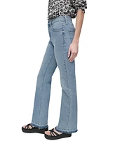 Dkny Jeans Women's High-Rise Released-Hem Flare - Kx7