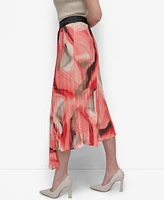 Dkny Women's Pleated Asymmetrical-Hem Skirt
