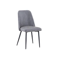 Maddox Mid-Century Modern Faux Leather Upholstered Dining Chair (Set of 2)