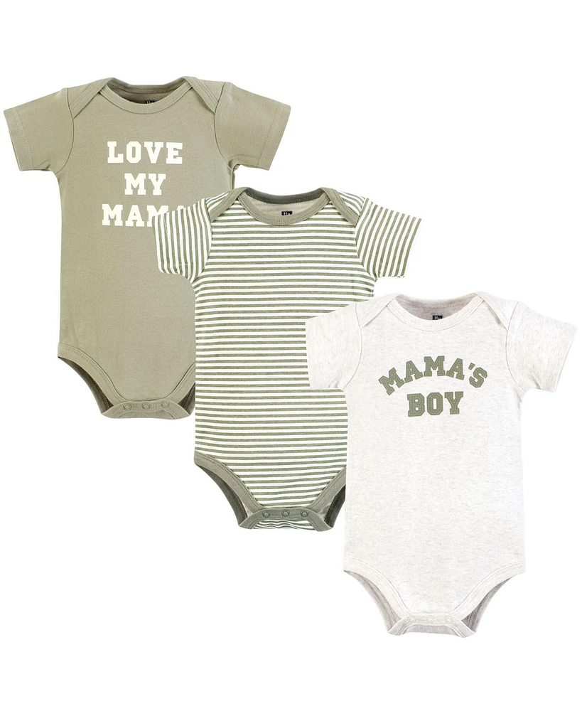 Hudson Baby Boys Cotton Bodysuits, Sage Mamas Boy, Preemie