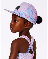 Deux par Deux Baby Girls Printed Cap Pink With Bubble Effects