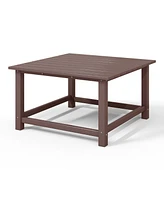 Low Outdoor Hdpe Square Patio Coffee Table