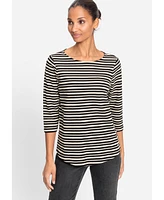 Olsen Textured Striped T-Shirt