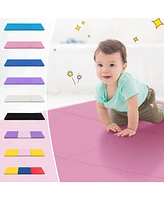 6 x 2 Ft Tri-Fold Gym Mat with Handles and Removable Zippered Cover