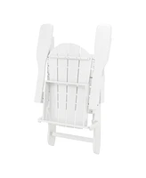 5-Piece Hdpe Folding Adirondack Chair Outdoor Patio Conversation Set