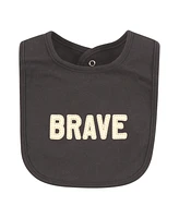 Hudson Baby Cotton Bibs, Brave Lion, One Size