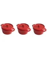 Staub 3 Piece Ceramic Mini Cocotte Set