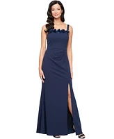 Alex Evenings Women's Rosette-Trim Bolero-Jacket Gown