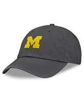 Top of the World Men's Heather Charcoal Michigan Wolverines Team Logo Washed Adjustable Hat