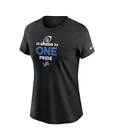 Nike Women's Black Detroit Lions 2024 Nfl Playoffs T-Shirt