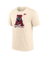 Nike Men's Cream Alabama Crimson Tide Vault Logo Tri-Blend T-Shirt