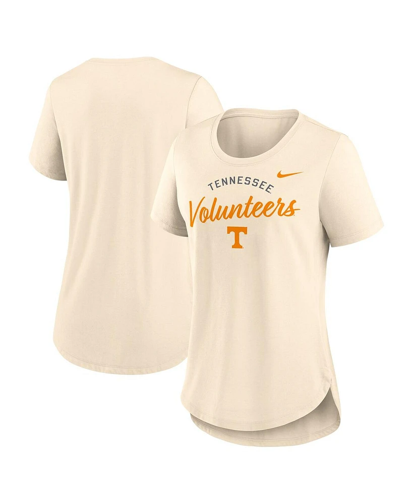 Nike Women's Tan Tennessee Volunteers Script Logo Tri-Blend T-Shirt