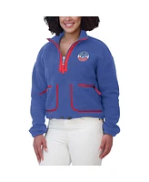 Wear by Erin Andrews Women's Blue New York Rangers Polar Fleece Half-Zip Jacket