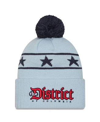 New Era Men's Light Blue Washington Wizards 2024/25 City Edition Cuffed Knit Hat with Pom