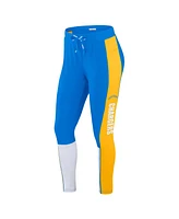 Wear By Erin Andrews Women's Powder Blue/Gold Los Angeles Chargers Color-Block Leggings