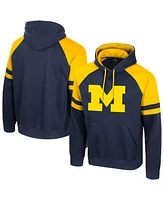 Colosseum Men's Navy Michigan Wolverines Todd Raglan Pullover Hoodie