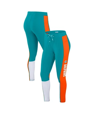 Wear By Erin Andrews Women's Aqua/Orange Miami Dolphins Color-Block Leggings