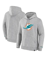 Fanatics Men's Heather Gray Miami Dolphins Legacy Fleece Pullover Hoodie