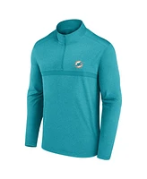 Fanatics Men's Aqua Miami Dolphins Head-to-Head Quarter-Zip Top