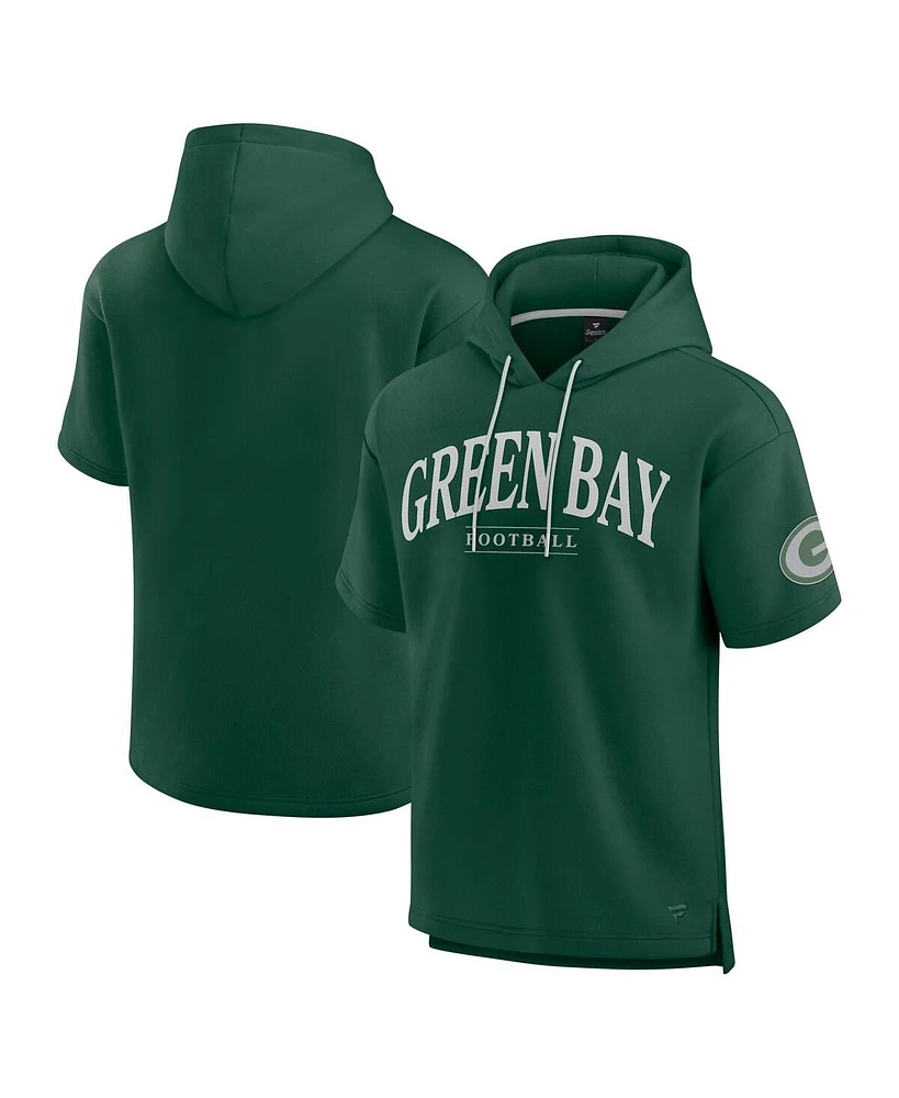 Fanatics Men's and Women's Green Bay Packers Elements Ready Short Sleeve Pullover Hoodie