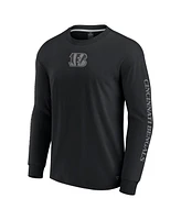 Fanatics Men's and Women's Black Cincinnati Bengals Elements Strive Long Sleeve T-Shirt