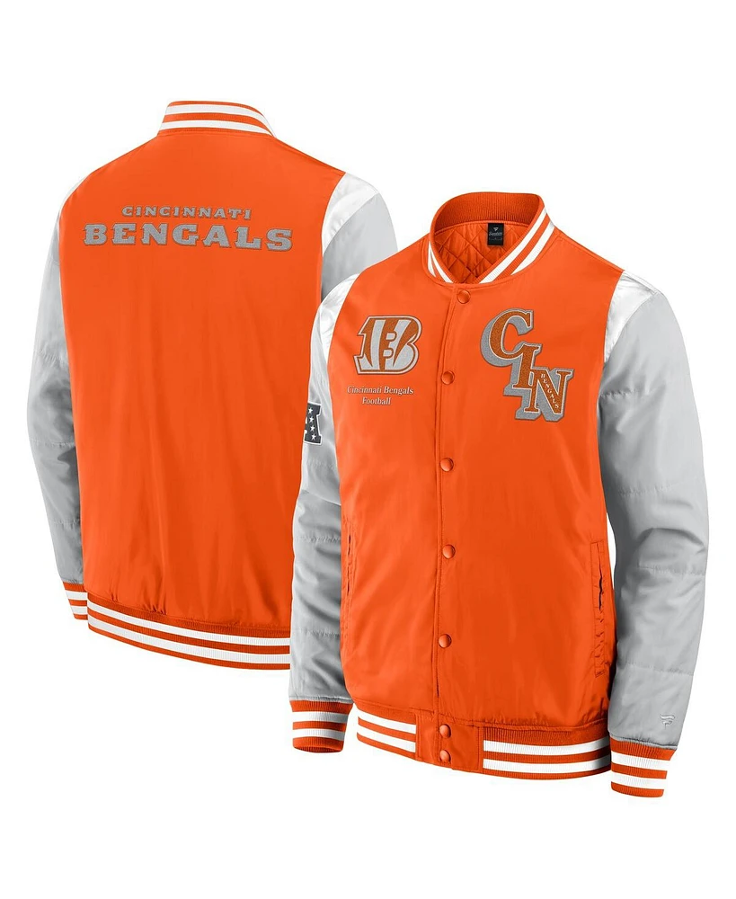 Fanatics Men's and Women's Orange Cincinnati Bengals Elements Elite Full-Snap Jacket