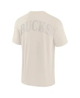 Fanatics Men's Cream Milwaukee Bucks Elements Iconic T-Shirt