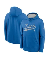 Nike Men's Blue Detroit Lions Rewind Club Logo Pullover Hoodie