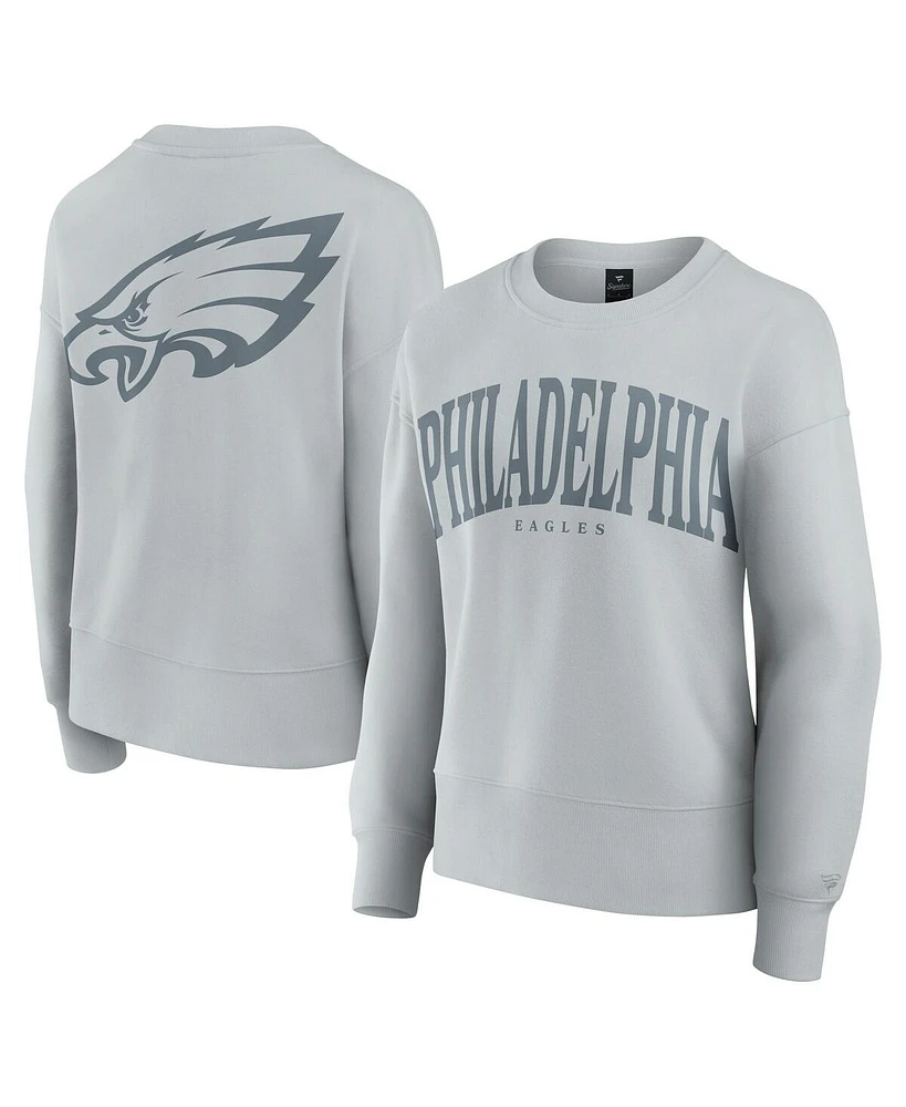 Fanatics Women's Gray Philadelphia Eagles Elements Pullover Sweatshirt