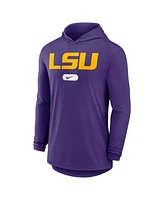 Nike Men's Purple Lsu Tigers Lightweight Performance Long Sleeve Hoodie T-Shirt