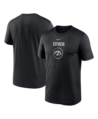 Nike Men's Black Iowa Hawkeyes On-Court Basketball Legend Practice Performance T-Shirt