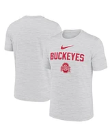 Nike Men's White Ohio State Buckeyes Campus Slant Velocity Performance T-Shirt