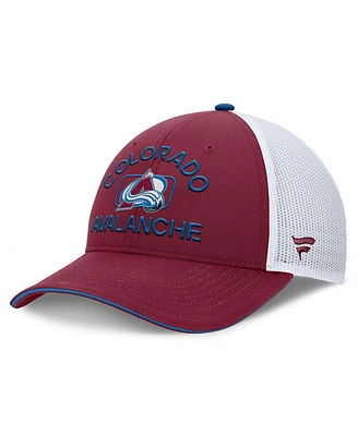 Fanatics Men's Burgundy/White Colorado Avalanche Authentic Pro Rink Trucker Hat