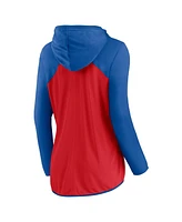 Fanatics Women's Red/Royal New York Giants Script Full-Zip Hoodie