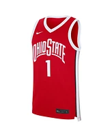 Nike Men's 1 Scarlet Ohio State Buckeyes Road Replica Jersey