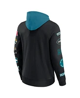 Fanatics Men's Black/Teal Jacksonville Jaguars Patched Out Pullover Hoodie