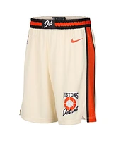 Nike Men's Tan/Orange Detroit Pistons 2024/25 City Edition Swingman Shorts