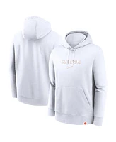 Nike Men's White Clemson Tigers Statement Wordmark Lockup Pullover Hoodie