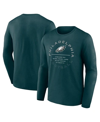 Fanatics Men's Midnight Green Philadelphia Eagles Stat Sheet Long Sleeve T-Shirt
