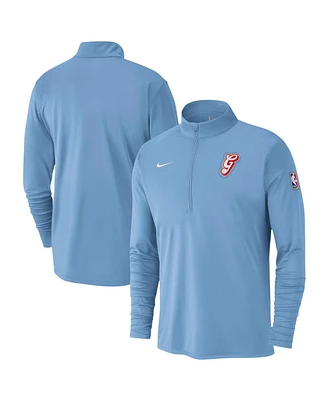 Nike Men's Light Blue Memphis Grizzlies 2024/25 City Edition Authentic Coaches Performance Half-Zip Top