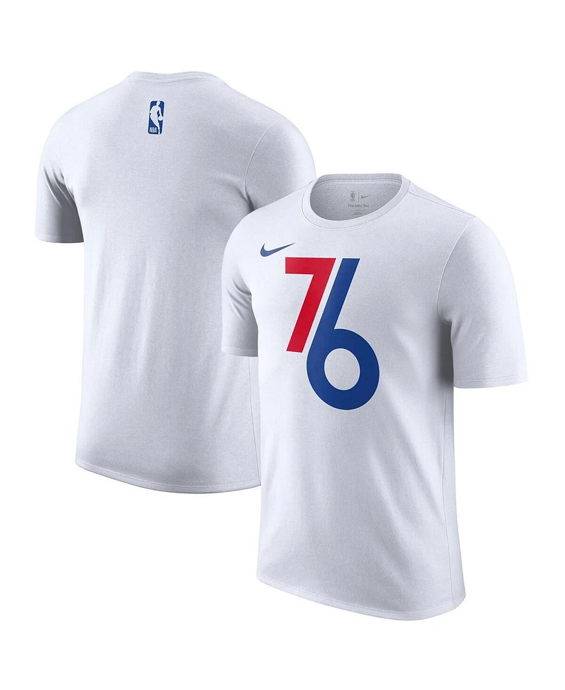 Nike Men's White Philadelphia 76ers 2024/25 City Edition Essential Logo T-Shirt