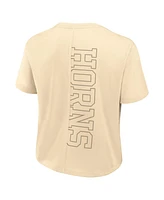 Nike Women's Tan Texas Longhorns Performance Cropped T-Shirt